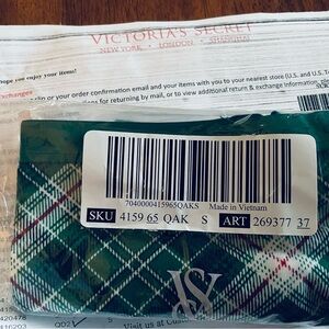 Victoria's Secret Green Plaid Panty
